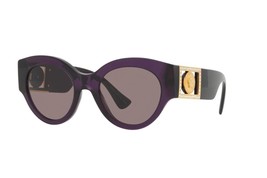 Versace Sunglasses VE4438B 53847N 52mm Transparent Plum / Purple Brown Lens - $2,611.35 MXN