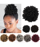Curly Wavy Afro Puff Drawstring Ponytail Hair Extension  - £22.23 GBP