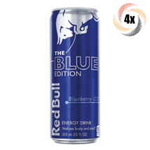 4x Cans Red Bull Blueberry Flavor Energy Drink 12oz Vitalizes Body & Mind! - £19.48 GBP