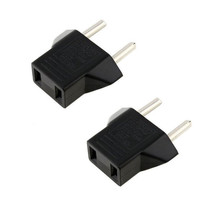 2 X New Usa Us To Europe Eu Euro Travel Charger Power Plug Adapter Converter - £11.98 GBP