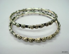 Sterling Silver Bangle Bracelet Chudiyan Traditional Handmade Jewellery - $127.71