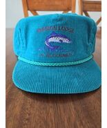 Vintage Teal Corduroy Cap Mission Lodge at Aleknagik Alaska Snapback Hat - $75.54 CAD