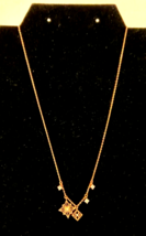 Adornmonde rose gold necklace with stones multi charms J040 - £59.96 GBP