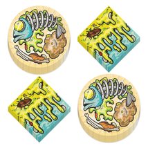 Halloween Party Gross Slime and Garbage Paper Dessert Plates and Beverag... - £9.19 GBP