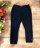 Lands End Sport cropped Leggings Womens SIZE Medium Athletic Pants Solid... - $19.75