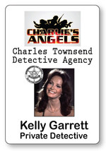 Kelly Garrett Charlie&#39;s Angels Name Badge Tag Halloween Cosplay Pin Back - £11.45 GBP