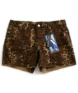 Sound/Style Brown Leopard Print Bobby Boyfriend Stretch Shorts Women&#39;s NWT - £31.35 GBP