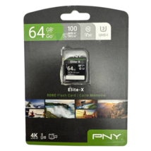 PNY Elite X 64GB micro SDXC UHS I U3 V30 A1 Memory Card with SD Adapter ... - $9.90