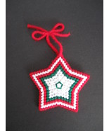 Plastic Canvas Star Tree Ornament - Handcrafted Holiday Ornament - Gift ... - £7.84 GBP