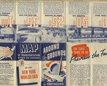 Greyhound New York World&#39;s Fair Around the Grounds Transporation Map 1939 - $21.78