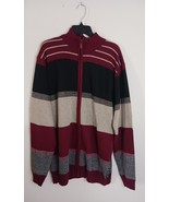 Akademiks black/gray/maroon zip up cardigan XXL NWT - $649.61 MXN