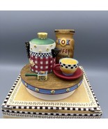 Our America Gift Debbie Mumm Candletoppers &quot;Morning Coffee Pots II&quot;  #8034 - $40.48 CAD