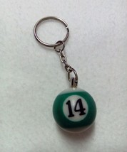 Billiard ball key chain key ring lucky number 14 - £4.29 GBP