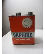 Vintage 2 Gallon Saphire Gulf Motor Oil Can empty - $39.59