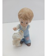 Homco FARM BOY with LAMB # 1449  Figurine - $185.31 MXN