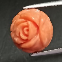 4.63 Cttw , Hand Engraved , Natural Coral Flower , Coral Carving , Coral... - £94.51 GBP