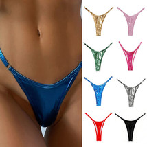SH Womens Shiny Metallic G-String Thong Sexy Low Rise Bikini Briefs Swimsuit US - £9.30 GBP
