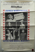 Give &#39;em Hell, Harry!* 1975 James Whitmore-One Sheet - £27.68 GBP