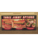 Authentic Jimmy Johns THREE OPTIONS Bread Sandwich Tin Sign 10.5&quot;h x 24&quot;... - £23.59 GBP