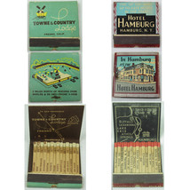 2 Vintage Printed Stick Matchbooks Hotel Hamburg NY Towne Country Lodge Fresno - £15.70 GBP