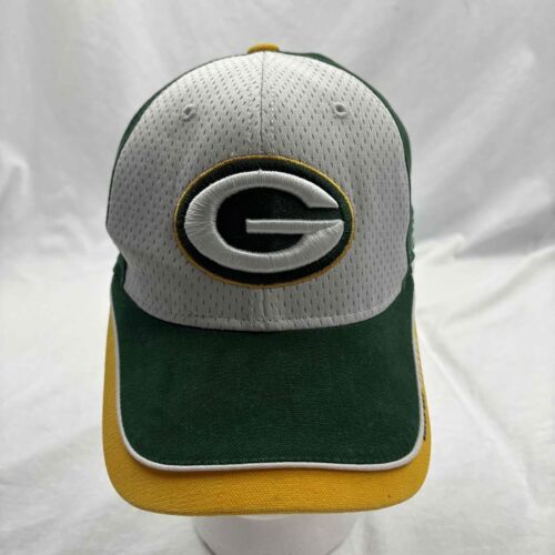 Primary image for Reebok Mens Baseball Cap Green White Embroidered Green Bay Packers Hat One Size