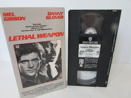 LETHAL WEAPON MEL GIBSON DANNY GLOVER VHS VIDEO TAPE L42G - $3.52