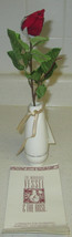 THE MARRIAGE VESSEL VASE WITH ARTIFICIAL RED ROSE SIGNED ROGER COLEMAN NEW - $89.53 CAD