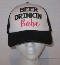 Beer Drinking Babe black Pink Truckers CAP HAT Adjustable Snapback - $14.80
