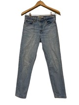 Levis Premium Wedgie Fit Jeans Womens 27 Medium Wash Button Fly Blue - £19.10 GBP
