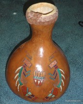 Yei Native American Gourd Art Signed by Artist Deborah Stowell CHRISTMAS... - £125.19 GBP
