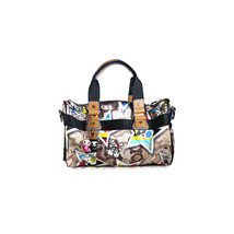 TOKIDOKI  Crossbody Small Duffle Nylon Messenger Bag with Charms *EXCELL... - £159.07 GBP