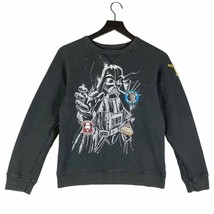Star Wars Darth Vader Boys Sweatshirt Pullover Disney Parks Gray Crewneck Large - £14.24 GBP