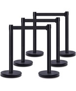 Heavy Duty Crowd Control Stanchion - DuraSteel Premium Steel Black Stanc... - £184.52 GBP