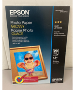 Photo Paper Glossy A3+ Plus (329 x 483 mm) 20 sheets 200g/M2 EPSON - NEW - $86.97 CAD