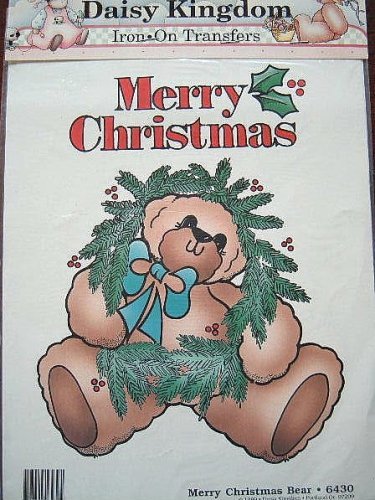 Daisy Kingdom 6430 Iron On Transfer Merry Christmas Bear - $9.78