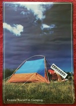 Vintage 1980 &quot;Expose Yourself to Camping&quot;  Pin Up 31&quot;x21 Poster NOS - £11.76 GBP