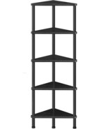 Hoobro Corner Shelf Stand, Industrial 5-Tier Wall Corner, Black Bk33Cj01 - €41,38 EUR