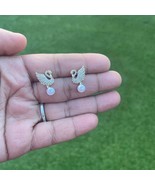 Swan gold stud earrings,Pearl earrings,Animal Earring,Bird earrings,Gift... - $13.99