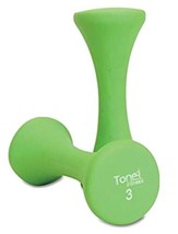 Tone Fitness 3lb Hourglass Shaped Dumbbells. Neoprene Set.  - £22.50 GBP