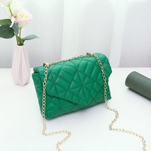 New Trend Simple Small Square Bag New Popular  Bag Women Green PU Leather Mini H - £48.76 GBP