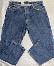Carhartt 100603 468 Relaxed Fit Denim Dark Blue Work Jeans Mens Size 40 X 34 - £23.66 GBP