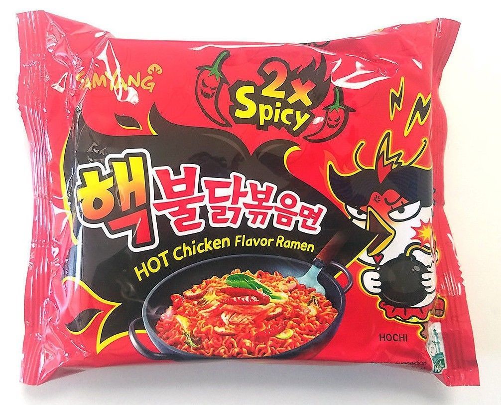 1, 2, 5 packs Samyang 2X Spicy Hot Chicken Korean Fire Ramen Noodle Challenge