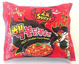 1, 2, 5 packs Samyang 2X Spicy Hot Chicken Korean Fire Ramen Noodle Chal... - $5.91+