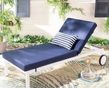 SAFAVIEH Outdoor Collection Yves Nautical Navy/White Adjustable Chaise L... - £573.29 GBP