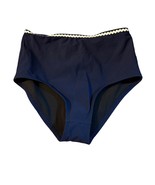J.Crew XS Navy High-Waist Bikini Bottom With Cream Trim NWT - $26.31 CAD