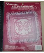 Butterfly Pillow Kit Lace Net Darning 2526B Embroidery Kit Pink Vogart C... - £8.34 GBP