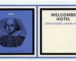 Welcombe Hotel Luggage Label Stratford Upon Avon England BTH - £12.45 GBP