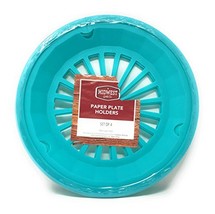 Plastic Paper Plate Holders, Set of 4 (Blue Green) - £7.41 GBP