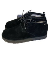 Bearpaw Boots Mens 11 Black Sheaarling Lined Spencer Neverwet New in Box - $88.28 CAD