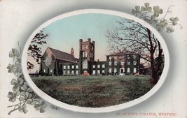 Wexford Ireland~St Peter&#39;s COLLEGE~1911 Oval Photo Postcard - £8.70 GBP